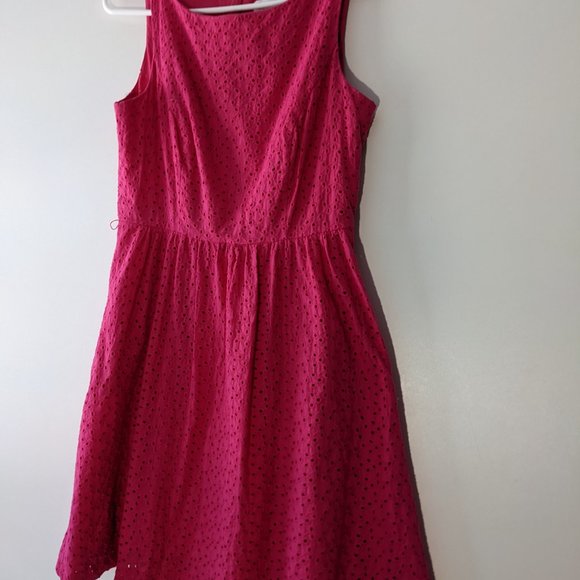 Jessica Simpson Sleeveless Eyelet Dress Pink Size 6 - Picture 2 of 12